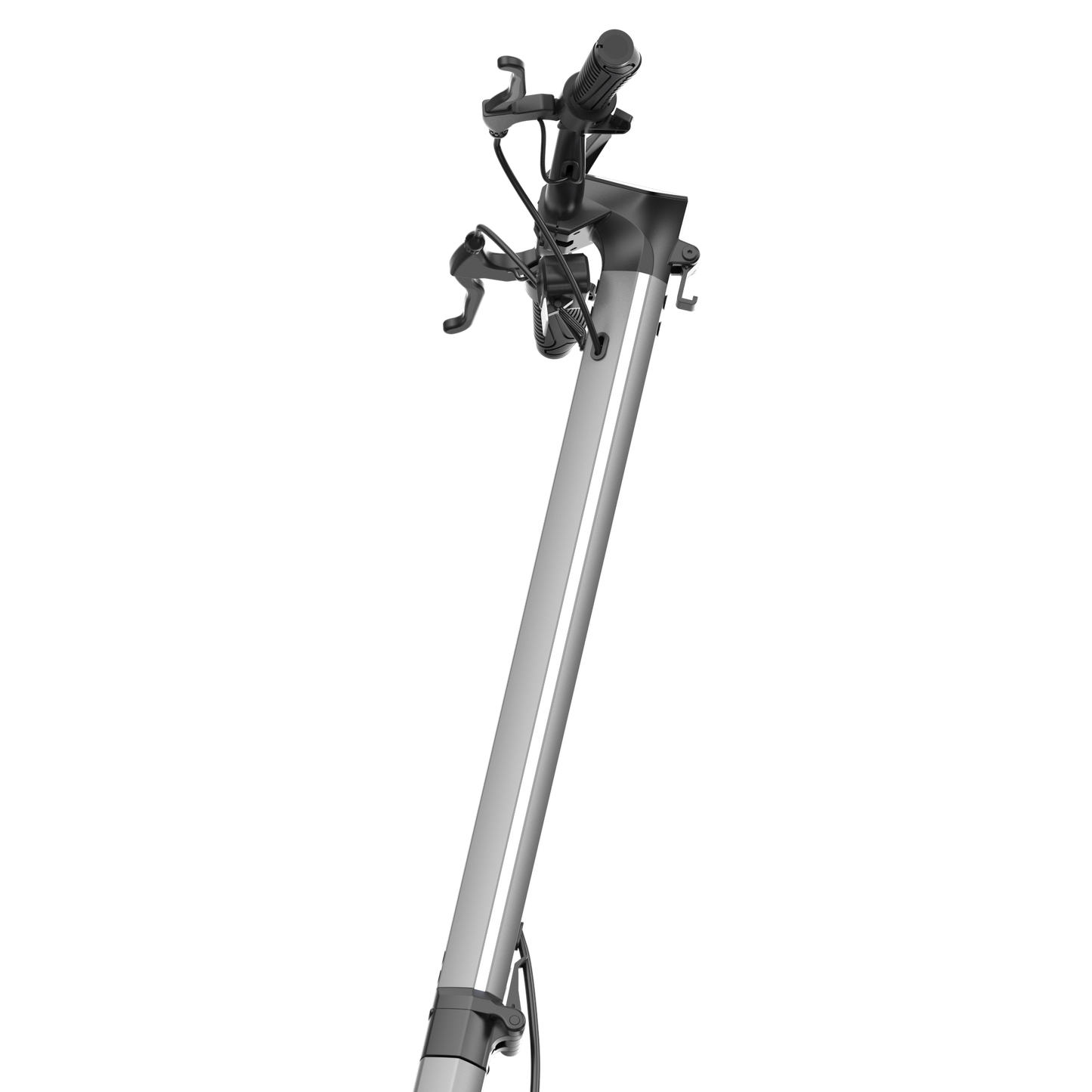 Telescopic pole with camera mount on a white background