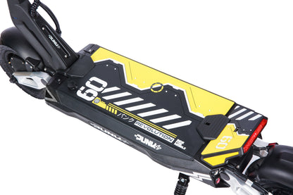 Punk Rebel Electric Scooter with dual 3600W motors, 84-mile range, hydraulic disc brakes, and durable tires for powerful commuting