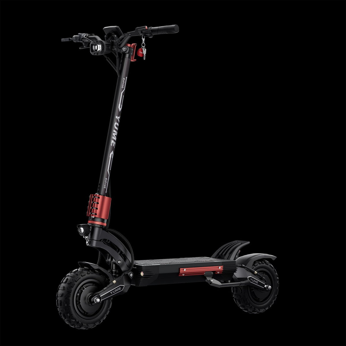 YUME Raptor2 electric scooter ridden on a trail