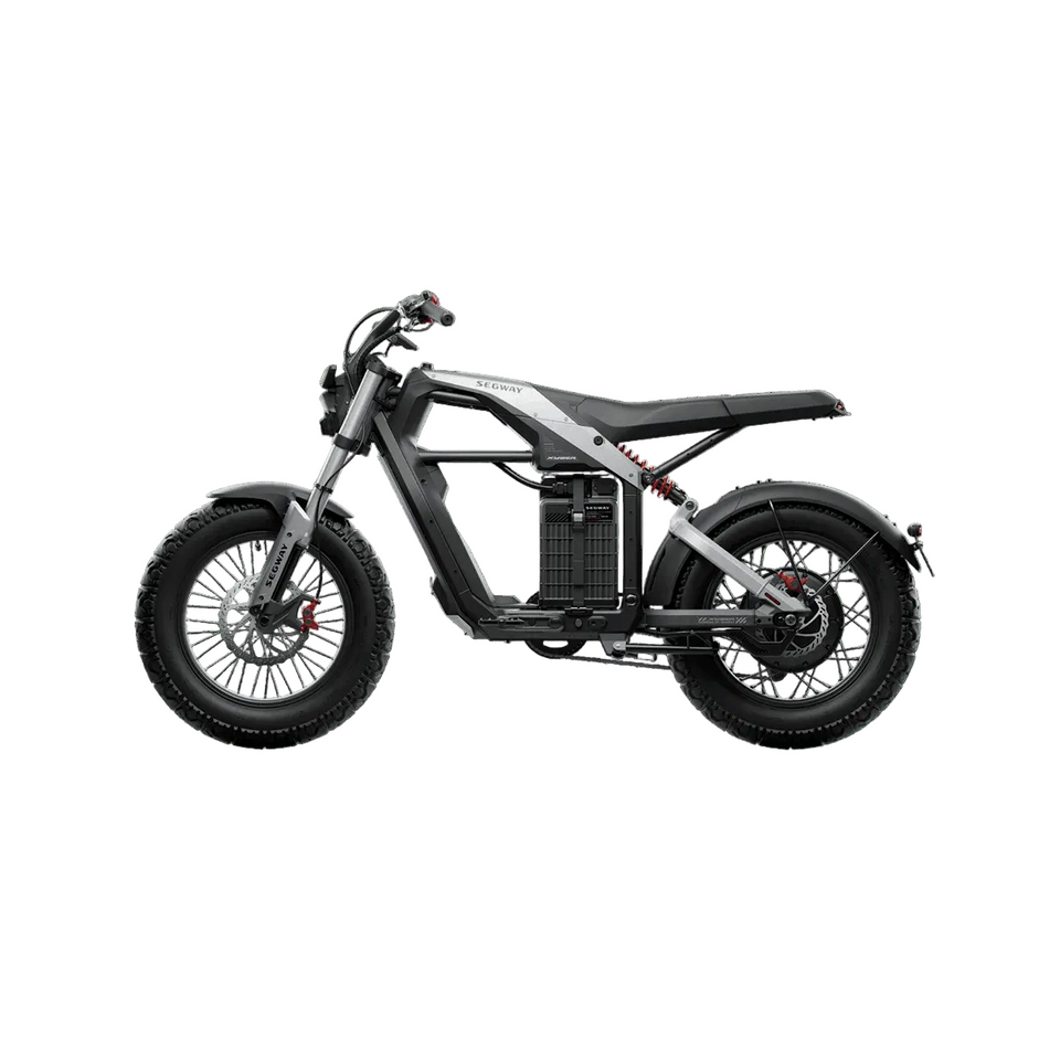 Black electric bike on a transparent background