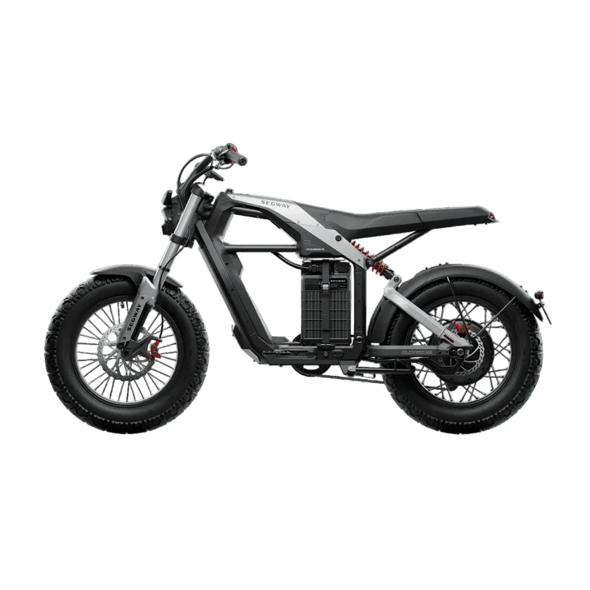 Black electric bike on a transparent background