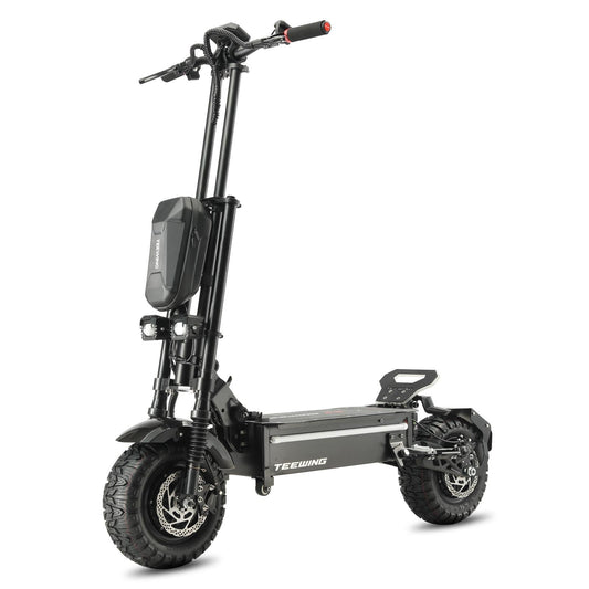 Teewing Z4 Pro electric scooter studio side view in black without seat