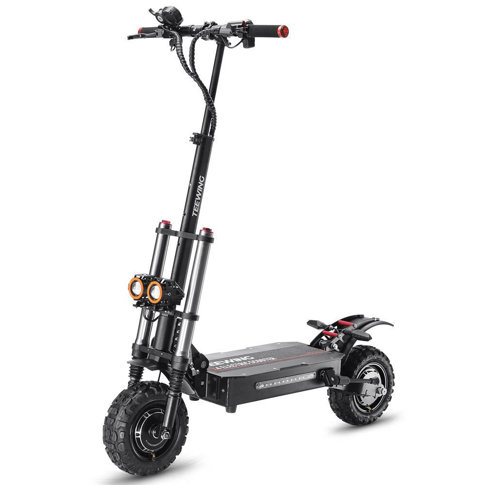 Teewing X4 electric scooter studio side view in black