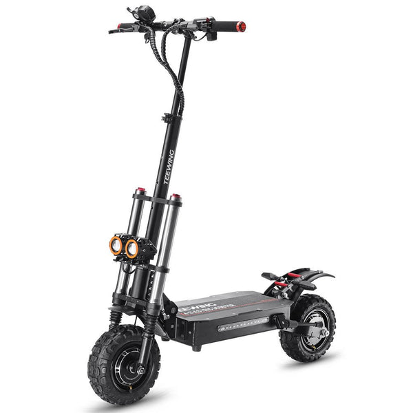 Teewing X4 electric scooter studio side view in black