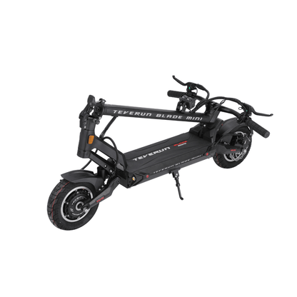 Teverun Blade Mini Pro electric scooter black and yellow dual motors tubeless tires urban commuter