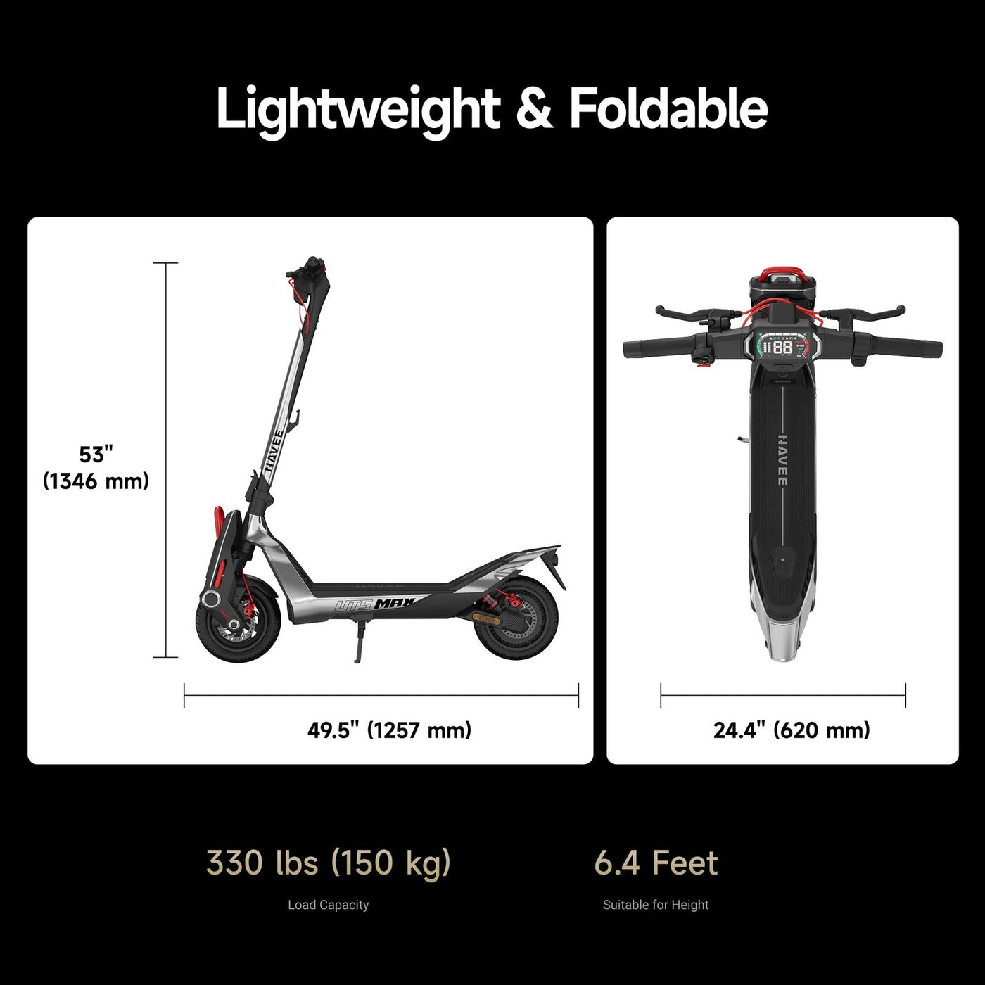 NAVEE UT5 Max | Hydraulic Suspension SuperScooter - view 7