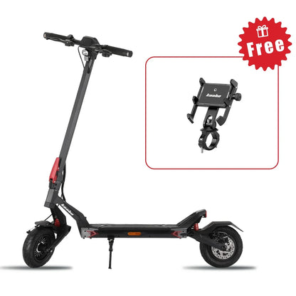 Kaabo Urban Electric Scooter with a free phone mount on a white background