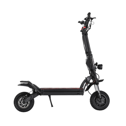 Black electric scooter on a white background