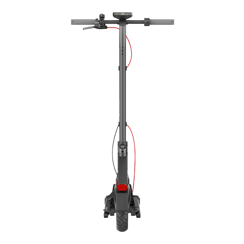 NAVEE S40 Electric Scooter with 600W motor, 46.6-mile range, 10-inch vacuum jelly tires, and patented suspension system.