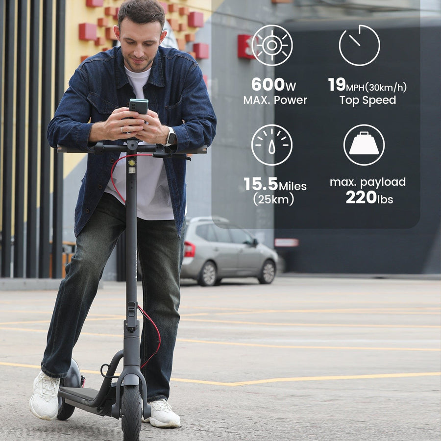 NAVEE V25 Pro Electric Scooter | Rotatable Handlebar | 20mph Max Speed | 600W | Smart App - view 7
