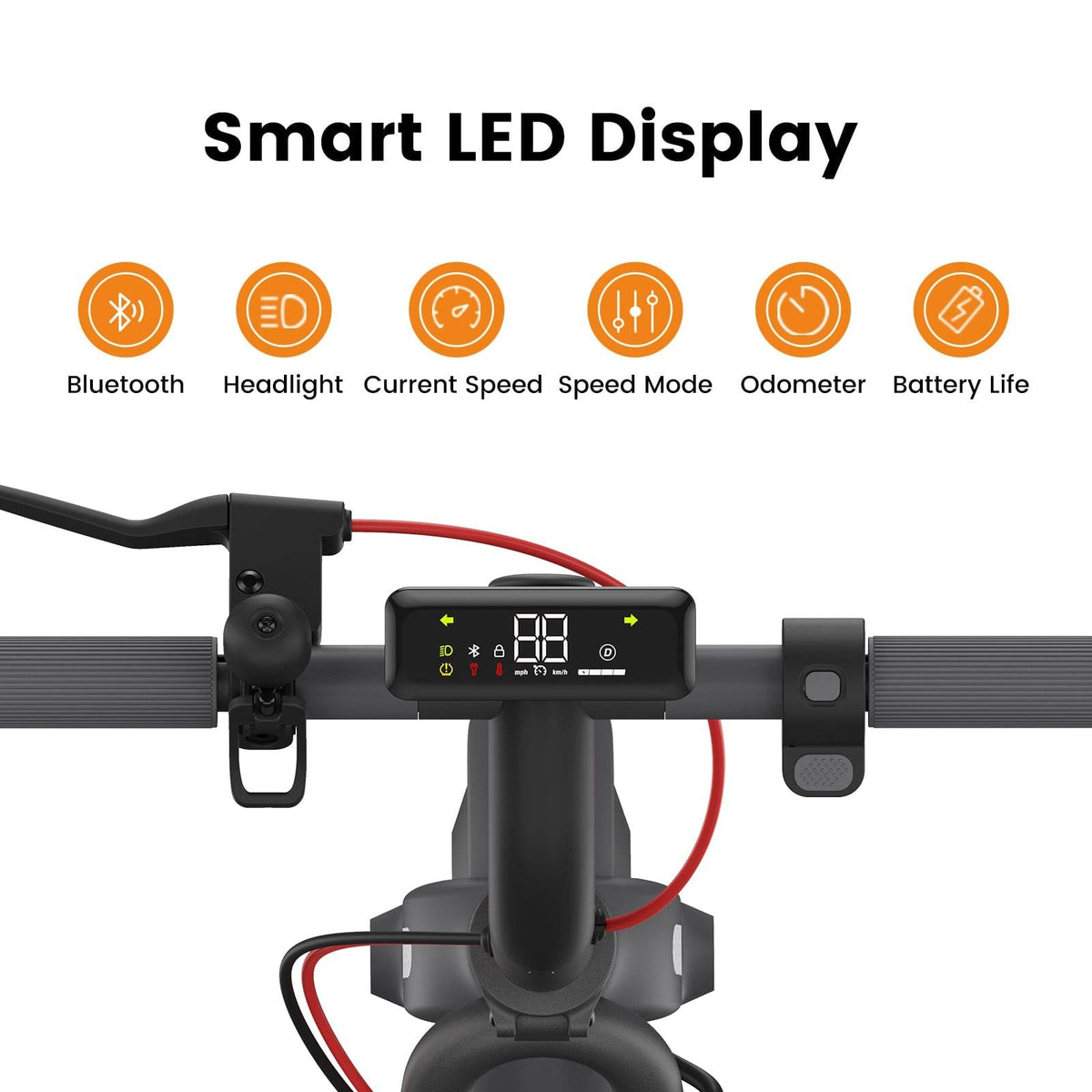 NAVEE V25 Pro Electric Scooter | Rotatable Handlebar | 20mph Max Speed | 600W | Smart App - view 12