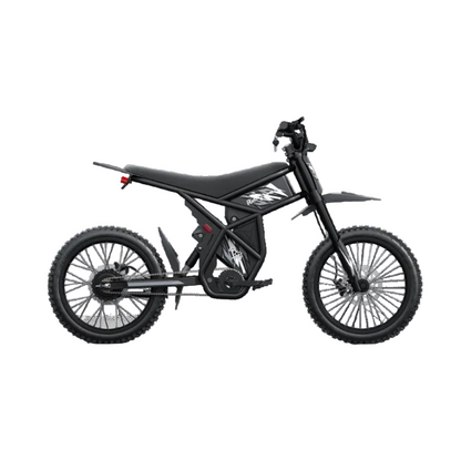 Black electric bike on a transparent background