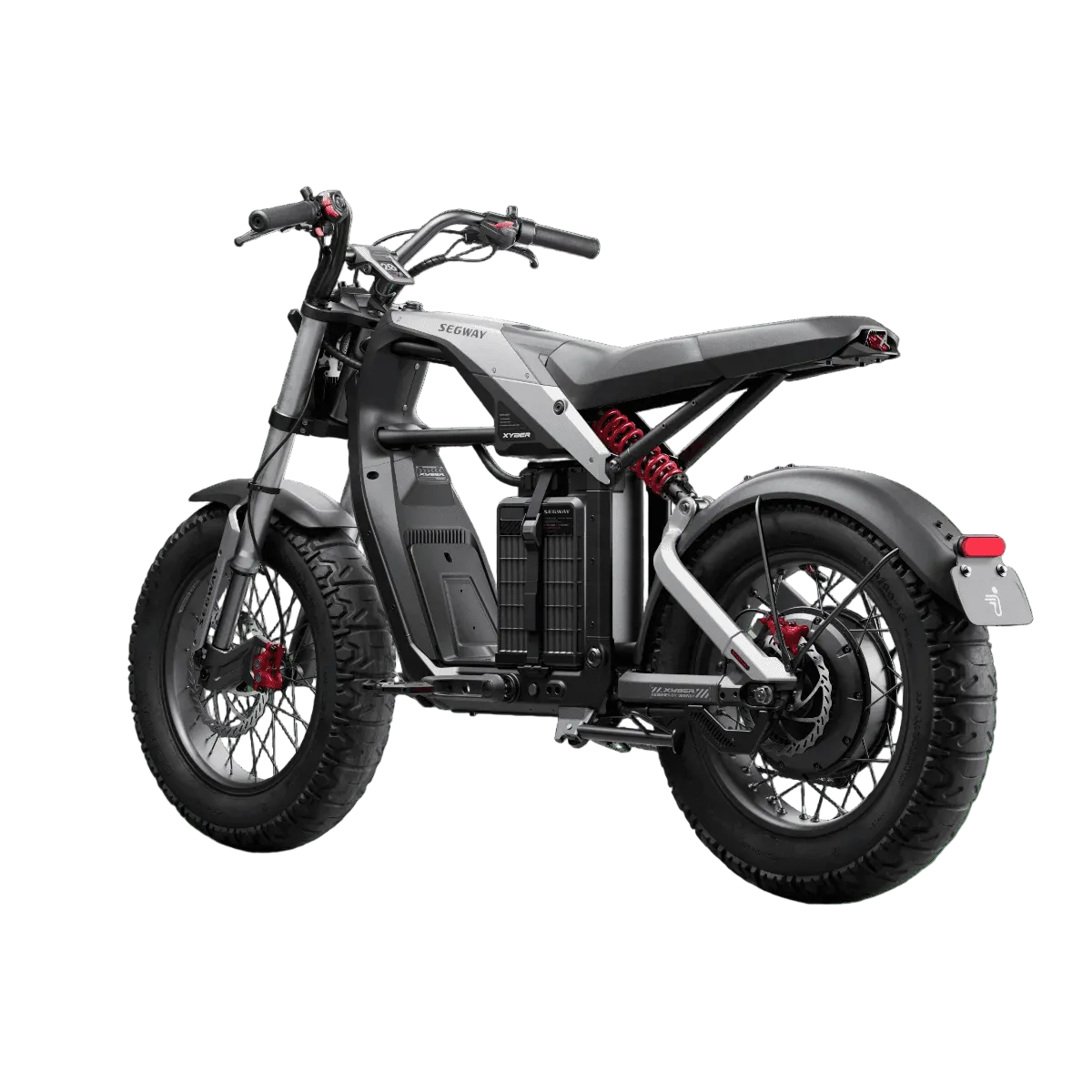 Electric motorcycle on a transparent background