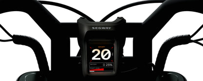 Segway handlebar with digital display showing '20' on a white background