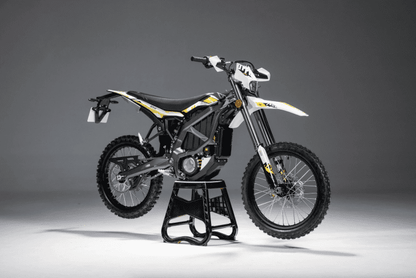 2025 Surron Ultra Bee electric dirt bike with 12.5 kW motor, 56 mph speed, and 87-mile range on aluminum frame