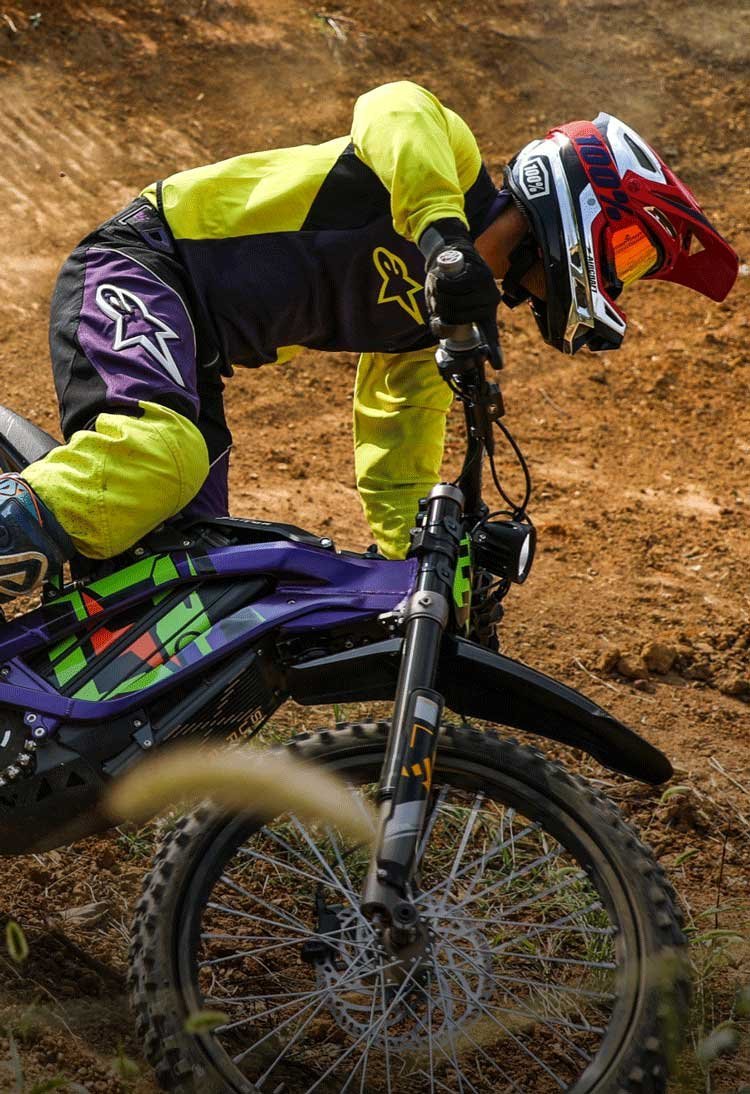 Surron Light Bee X electric dirt bike on the trail