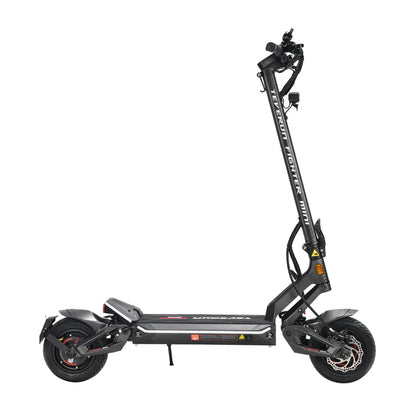 Teverun Fighter Mini PRO electric scooter with dual motors and hydraulic disc brakes in urban setting